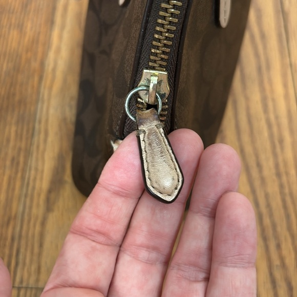 Coach Peyton Mini Signature Cora Domed Satchel Brown Tan # F32584 - Picture 8 of 13